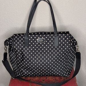 Kate Spade Black and White polkadot diaper bag